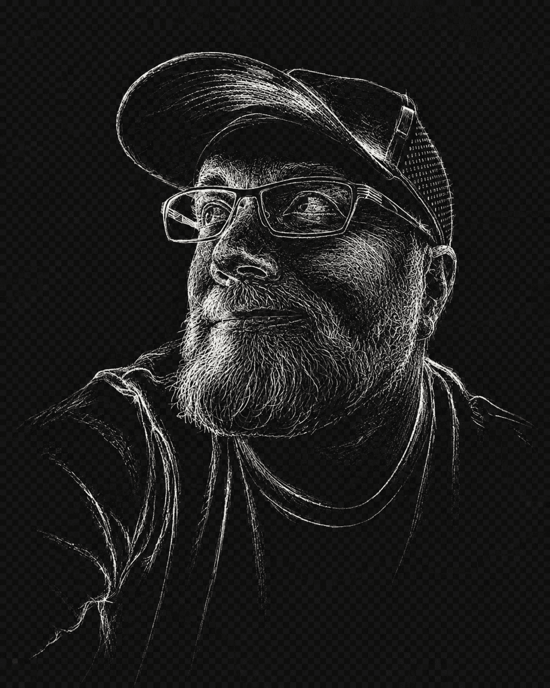 Rob Lennon — line-art portrait